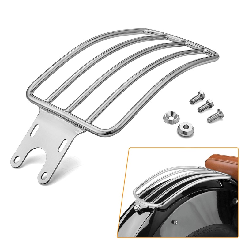 2015-2024 Indian Scout Sixty Heavy Duty Bolt-On Rear Fender Solo Luggage Rack