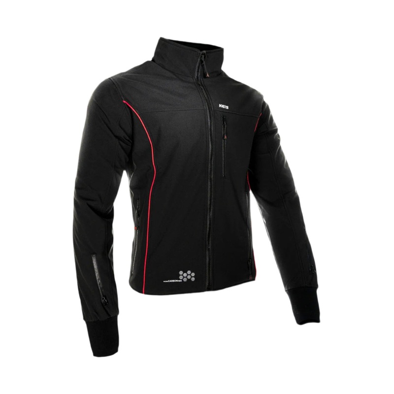 Keis J501RP Premium Heated Jacket Black / Red