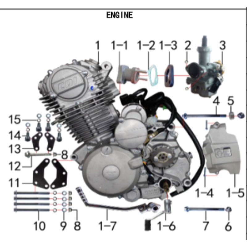 Nut – 150DH & 230DH Gas Dirt Bike