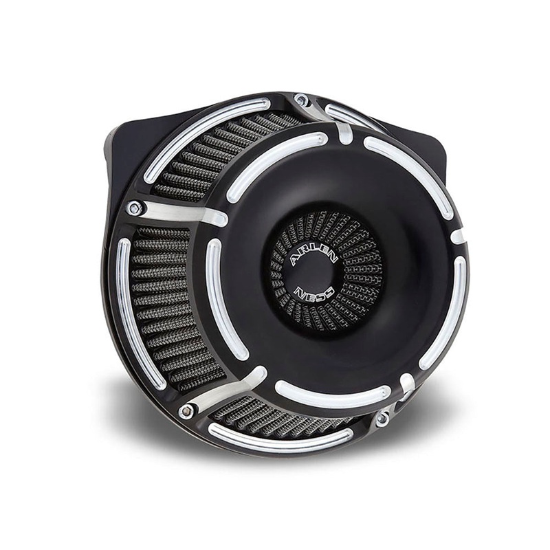 Slot Track Air Cleaner Kit – Black. Fits Sportster 1988-2021.