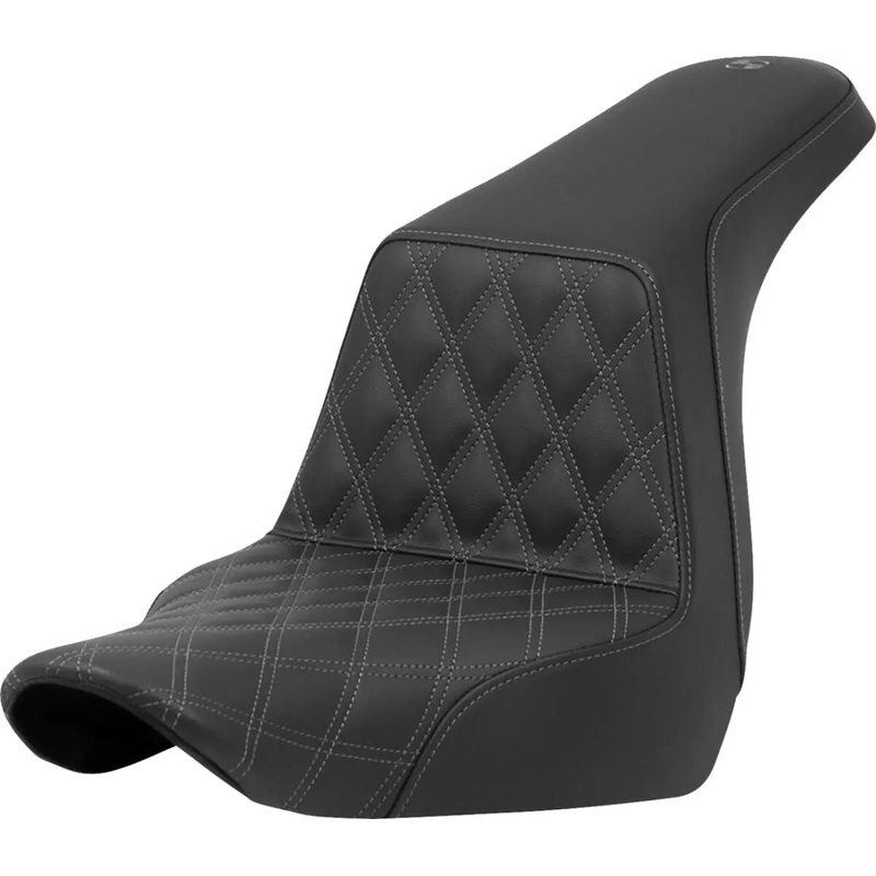 Saddlemen Lattice Stitch Step-Up Grey Stitching Seat Black / Grey