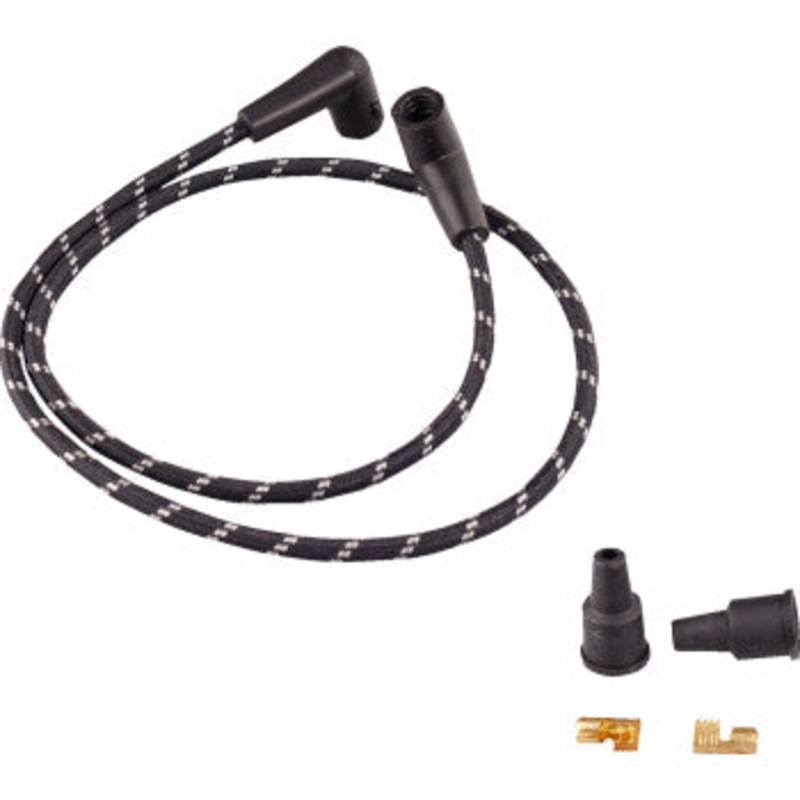 Electric Ignition Spark Plug Wire Kit -Black/White