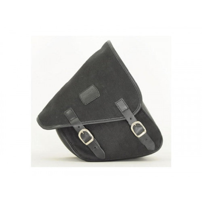 Longride Waxed Canvas Swing Arm Left Bag Black CUS274WBLA – 7.6 Liters