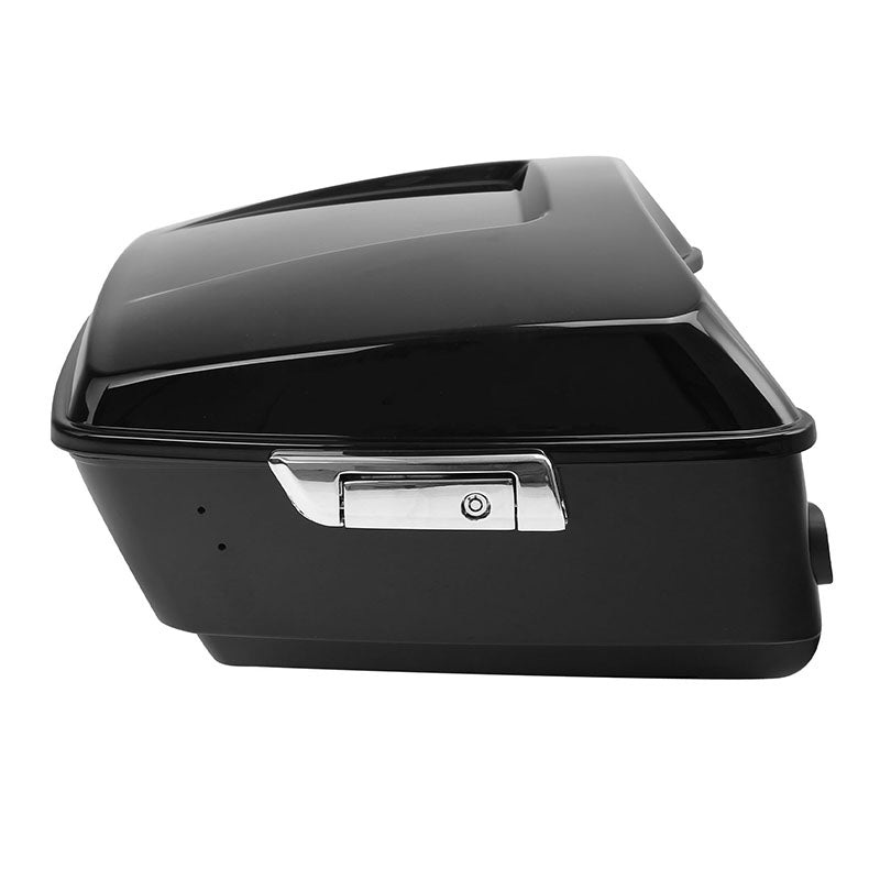 HR3 Vivid Black King Size Tour Pack Luggage with Speaker Cut Outs  For 14-24 Harley Touring