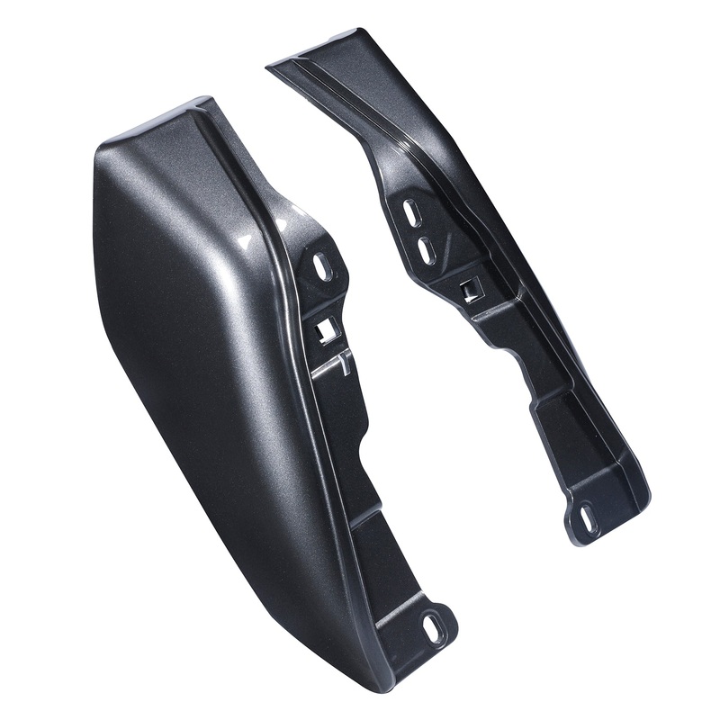 HR3 Gold / Black Geometric Shape Fade Mid Frame Air Heat Deflectors For Harley Touring and Trike Models 09-24