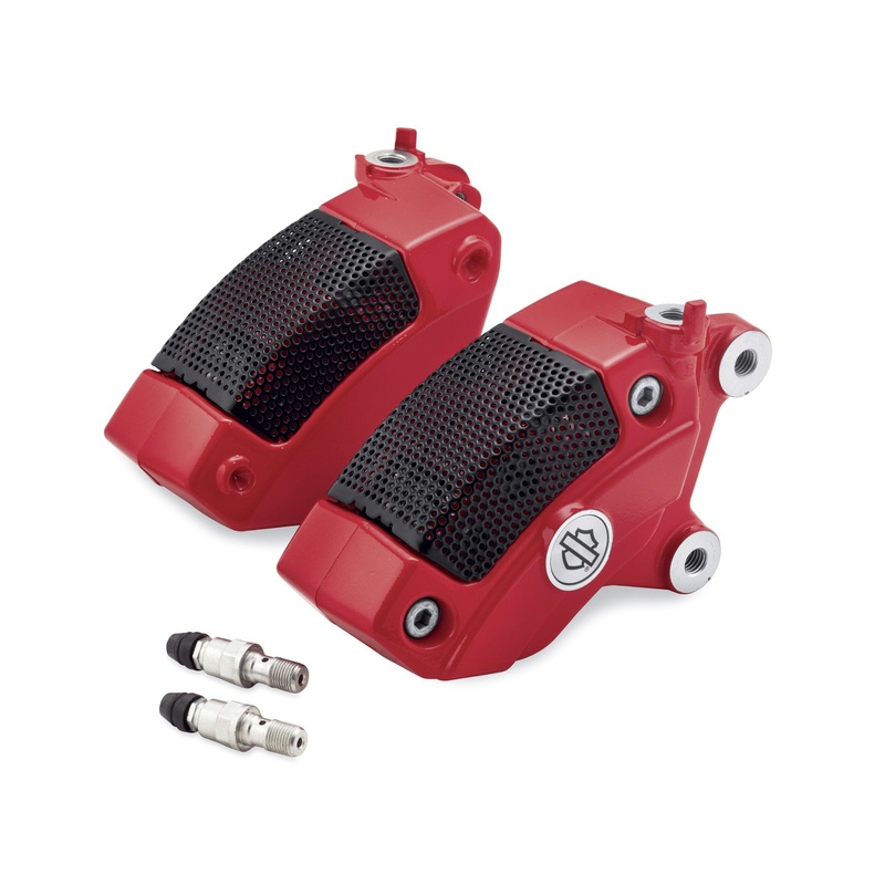 Harley Davidson 41300116 Front Brake Caliper Kit – Dual Disc KIT-CALIPERS,FRONT,RED