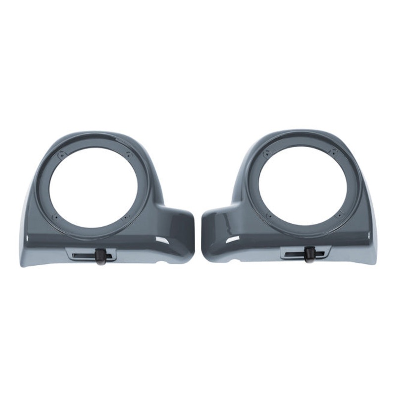 HR3 Apple Green / Gunship Gray Lower Fairing Speaker Pods For Harley Touring Models 2014-2024