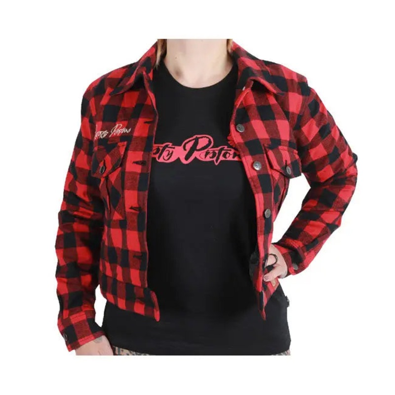 Rusty Pistons Elwha Ladies Textile Jacket Red / Black