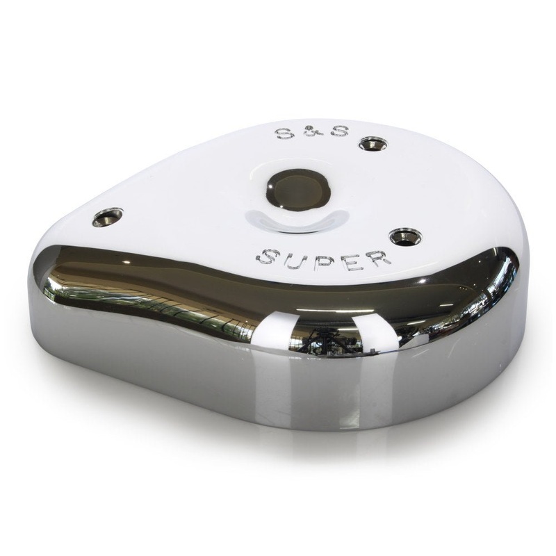 Teardrop Air Cleaner Kit – Chrome. Fits Big Twin 1966-1984 with Bendix or Keihin Carburettor.