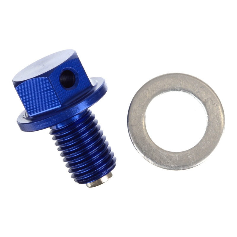 Whites Magnetic Sump Plug M10 x 15 x 1.25 – Blue