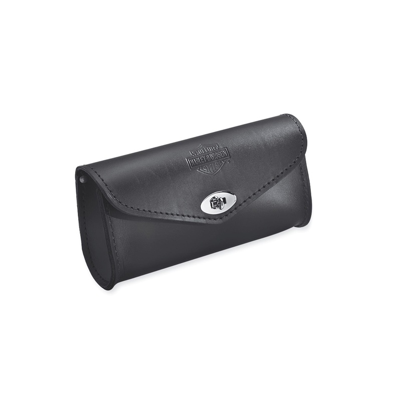 Harley Davidson 58308-95 Bar & Shield Leather Windshield Bag POUCH,W’SHIELD