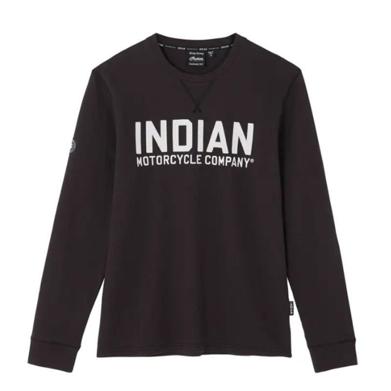 Men’s Chainstitch Embroidery Longsleeve T-Shirt, Black