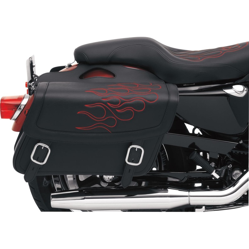 Saddlemen Highwayman Tattoo Saddlebags Black / Red – Large