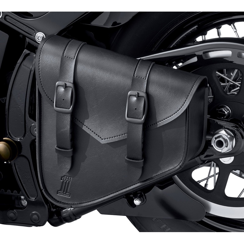 Harley-Davidson 90201768 Black Standard Line Swingarm Bag 90201768