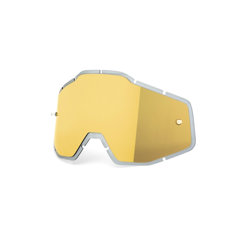 100% Accuri / Racecraft / Strata Anti-Fog Injected Replacement Lens Gold Mirror