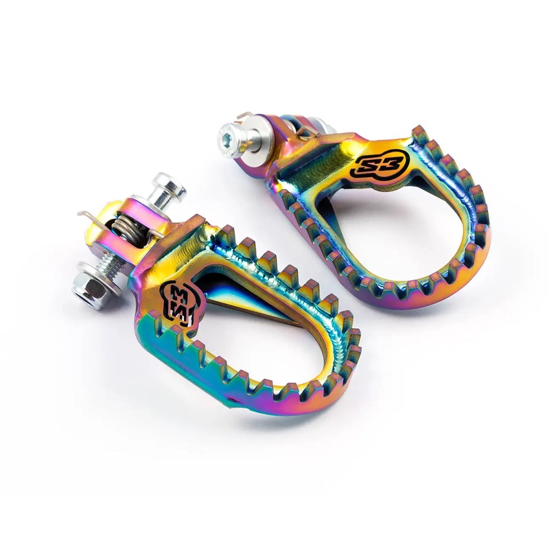 S3 CURVE TITANIUM FOOTPGES 10MM BACK + 8 DEG ANGLE