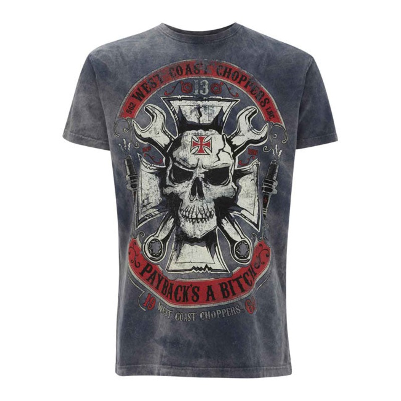 West Coast Choppers Mechanic T-Shirt Vintage Blue