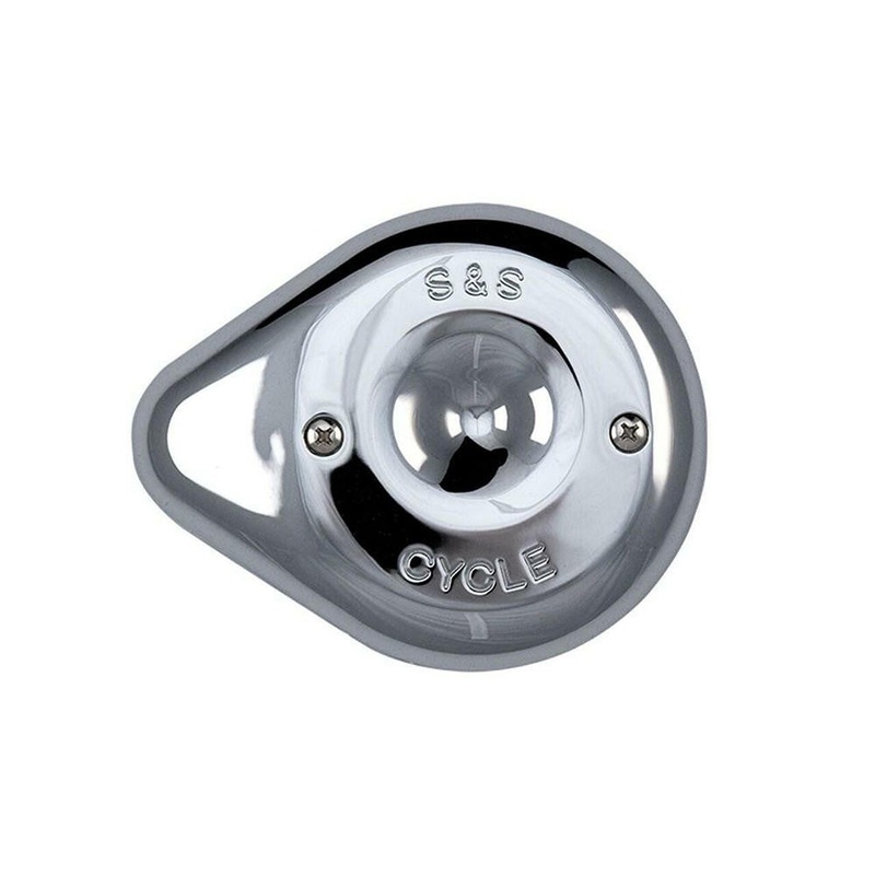 S&S Cycle – Mini Teardrop Stealth Air Cleaner Cover – Chrome