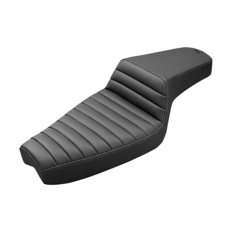 SADDLEMEN – Step-Up Seat – Front Tuck-n-Roll – Black – XL-’77-’03