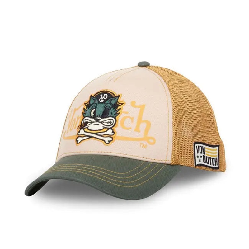 Von Dutch Pirate Cat Cap Beige