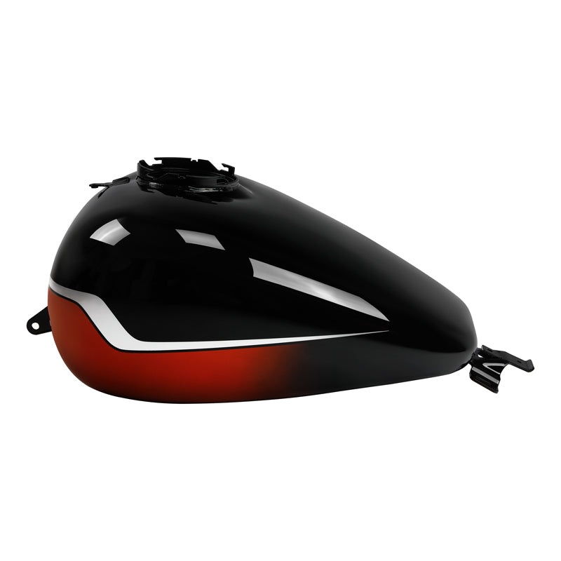 HR3 Sunset Orange / Sunset Black Fade Fuel Gas Tank For 2008-2023 Harley Touring Models