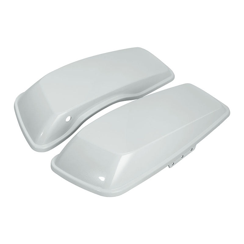 HR3 White Amethyst With Black Licorice Flames Hard Saddlebag Lids For Street Glide 2022 FLHX