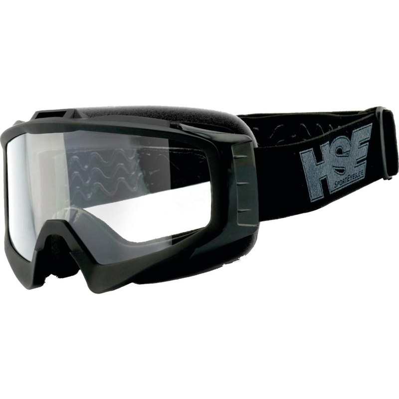 HSE SportEyes MX Glasses Black / Clear Lens