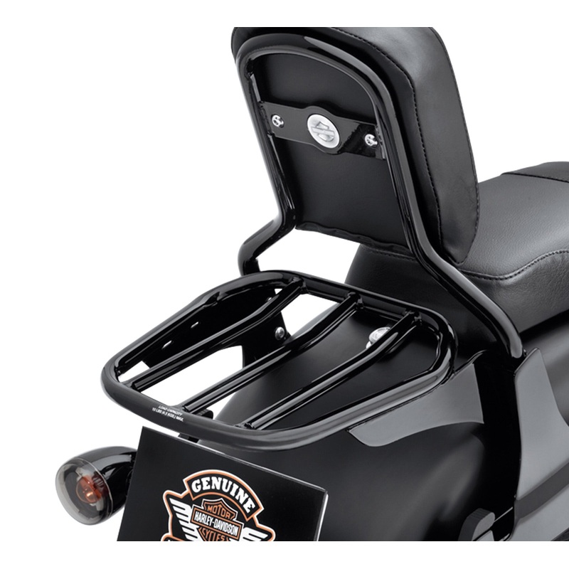 Harley Davidson 54263-10 Custom Tapered Sport Luggage Rack- Gloss Black KIT-RACK,5-SPK,RND BAR,GLOS BL