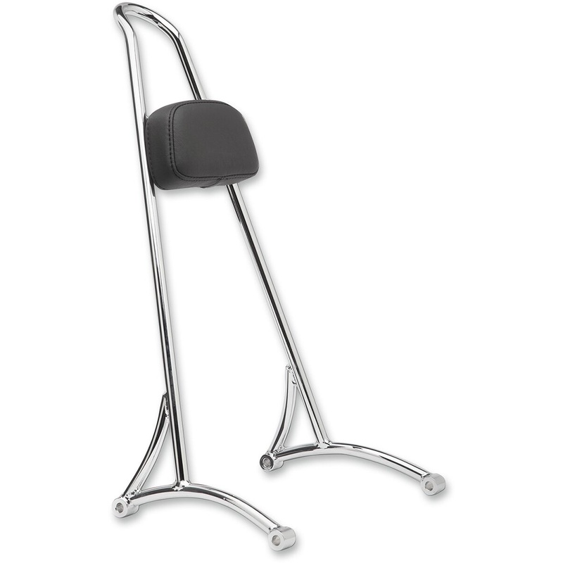 Sissy Bar Tall W/Pad Chrome