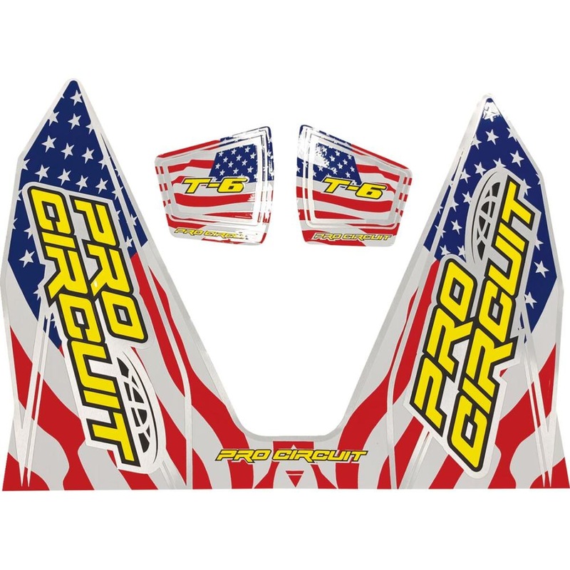 Pro Circuit T-6 Exhaust Decals Blue / Red / White