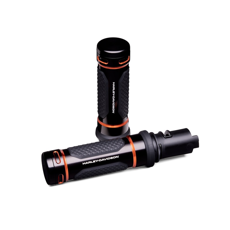 Harley Davidson 56100616 Adversary Hand Grips KIT,GRIP,ADVERSARY,BLK/ORN