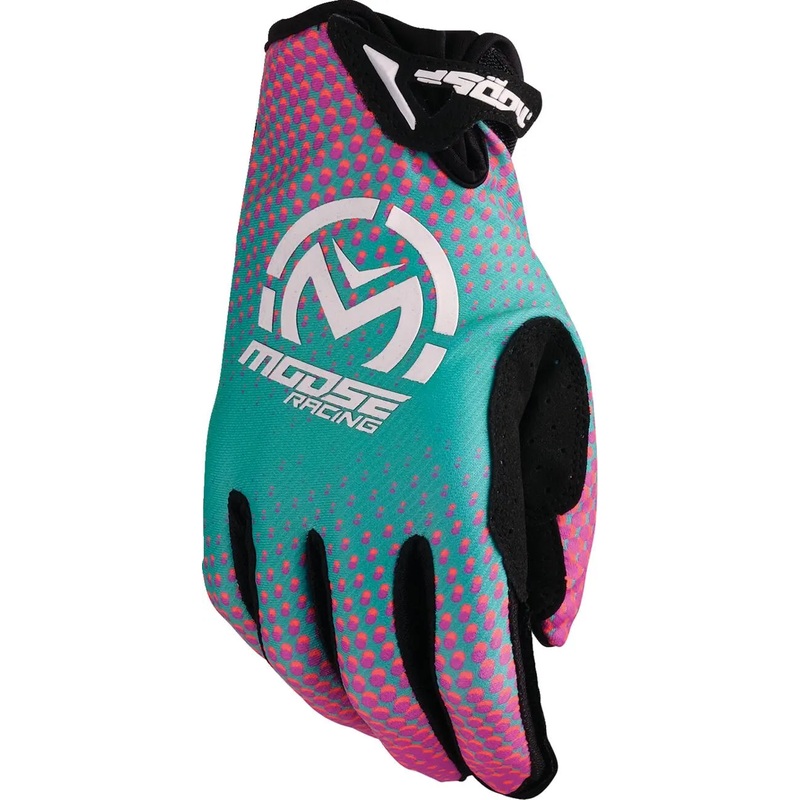 Moose Racing SX1 Textile Gloves Pink / Purple / Teal