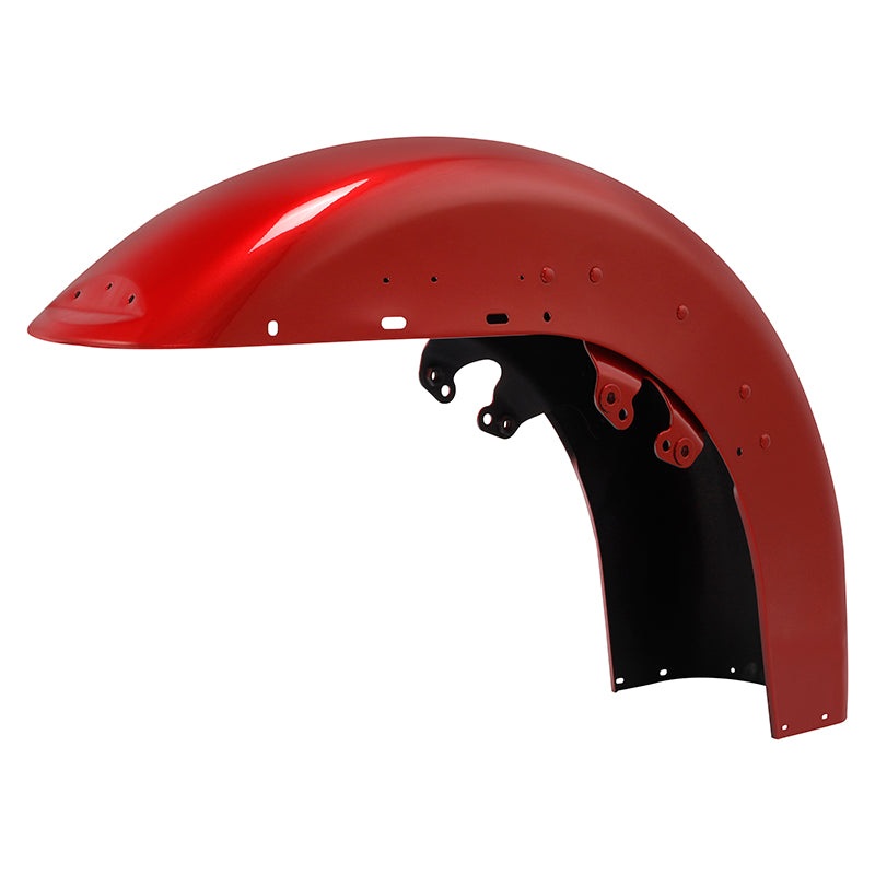HR3 Wicked Red Motorcycle 18″ Front Mudguard Fender (can be installed with lighting) For Harley Touring Electra Glide Ultra Limited Tri Glide 14-23