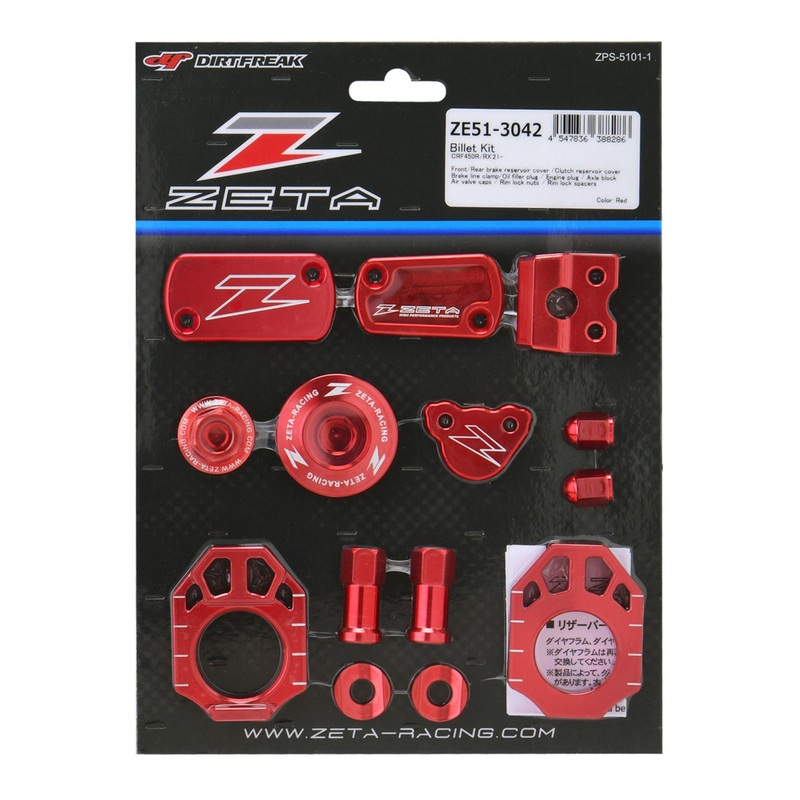 Zeta Billet Kit CRF450R/RX – Red