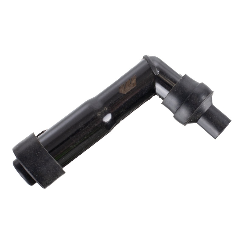 Whites Spark Plug Cap (Replaces XZ05F) Long Right Angle – Black