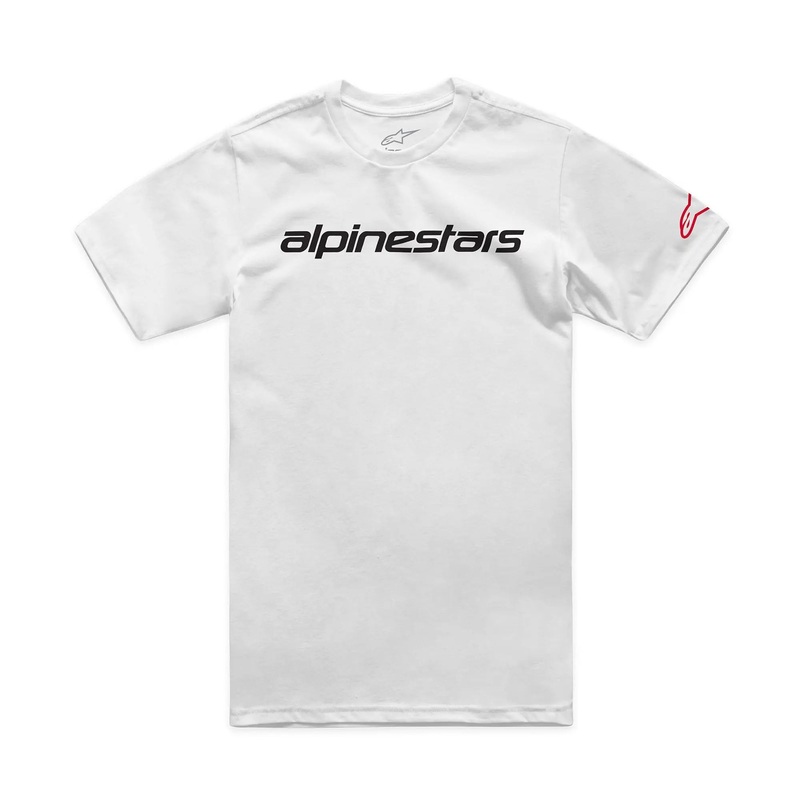 Alpinestars Linear Wordmark 2.0 CSF Tee White / Red / Black