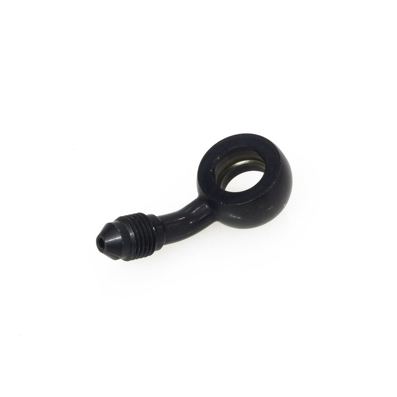 Black 7/16in. ID, 35 Degree Banjo – Male #3 End.