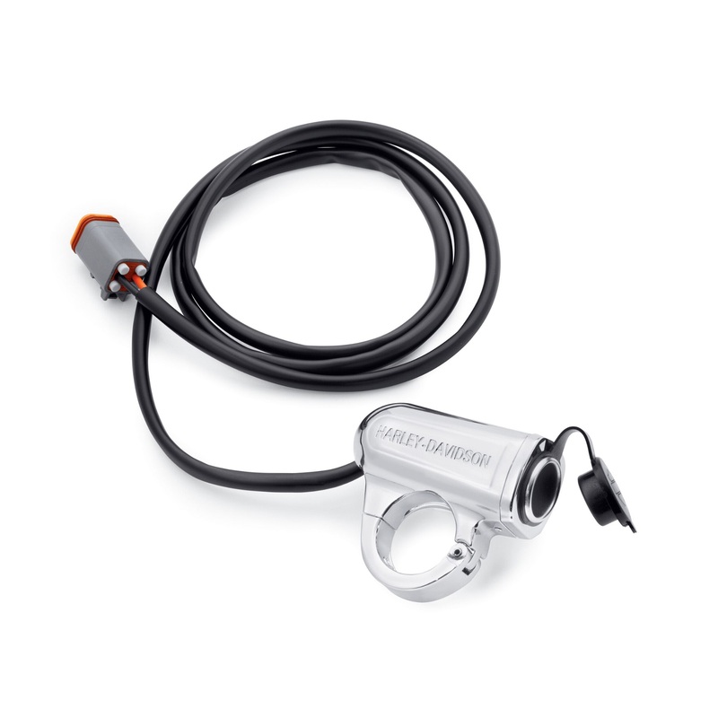 Harley Davidson 69200855 Handlebar Mount Auxiliary Power Port POWER PORT, H’BAR MOUNT, 12V,
