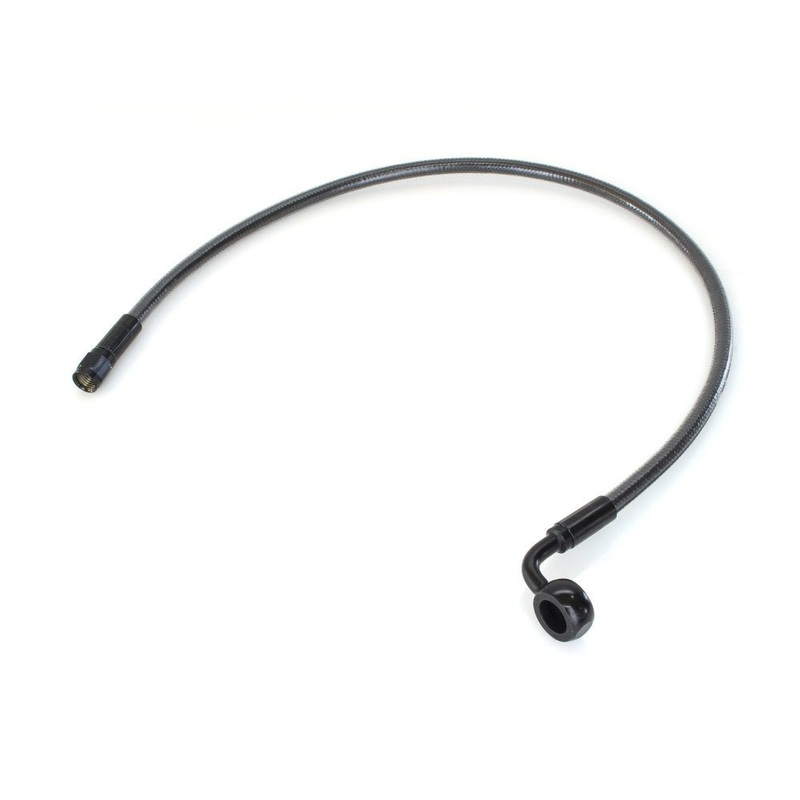 22in. Upper Front Brake Line with 12mm x 90 Degree Banjo – Black Pearl.