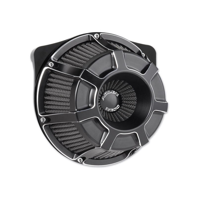 Beveled Air Cleaner- Black. Fits Big Twins ’99-17.