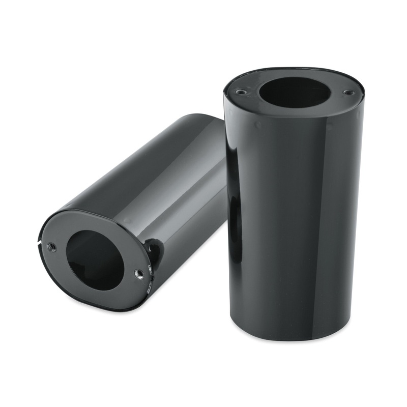 Harley Davidson 45591-02 Gloss Black Upper Fork Slider Covers KIT COVER FRT FORK TUBE BLACK