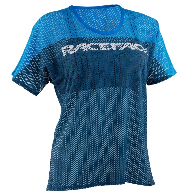 Race Face Maya Ladies Short Sleeves Mesh Cycle Jersey Royale Blue