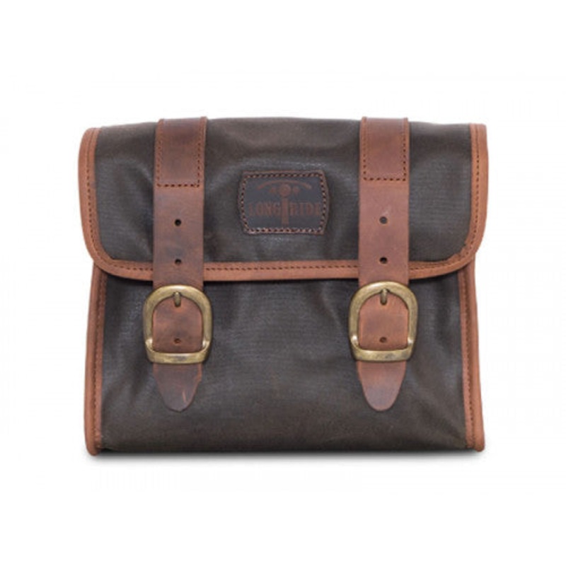 Longride Waxed Canvas Multifit Saddlebag Khaki – 4 Liters