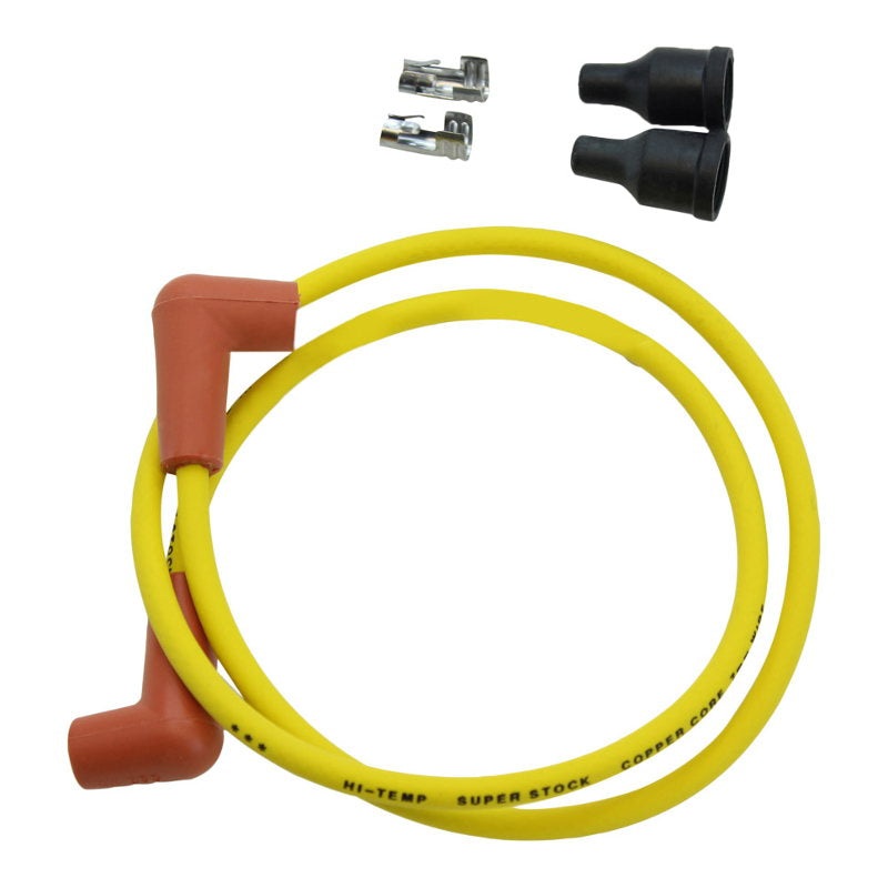 Universal 7mm Yellow Spark Plug Wire Set 28″ Long (Fits All Harley Models)