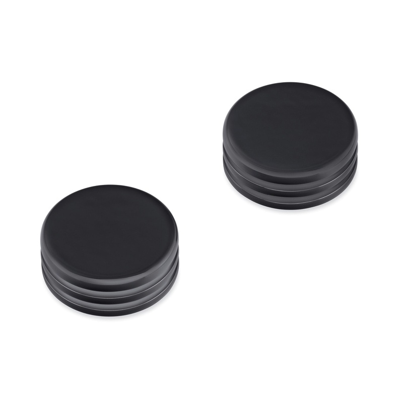 Harley Davidson 45500515 Gloss Black Upper Fork Nut Covers KIT,FORK CMPNT,NUT COVER,BLACK