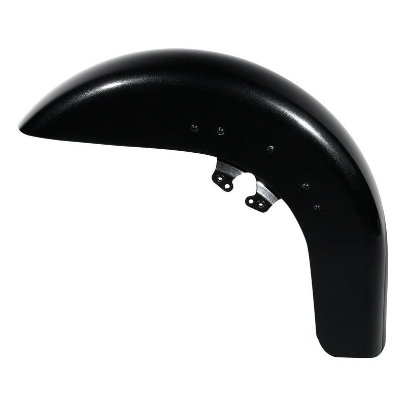 HR3 Black Tempest Motorcycle 18″ Wide Tire Front Mudguard Fender For Harley Touring Models 2014-2023
