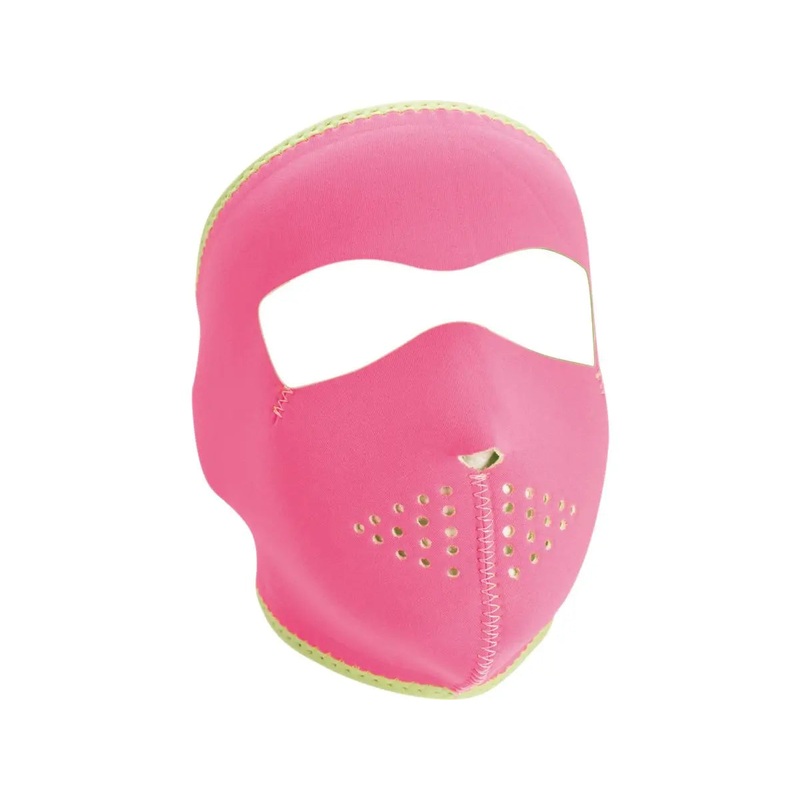 ZAN Headgear Neoprene Full Mask Pink Reverses To Lime