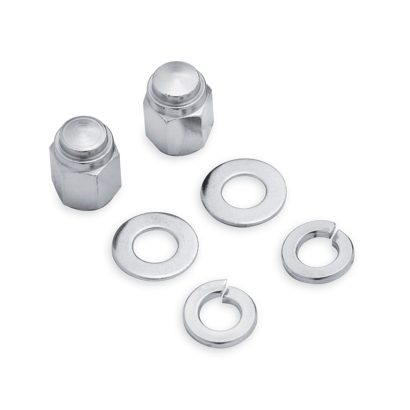 Harley Davidson 45813-03 Chrome Fork Axle Retainer Nut Kit KIT-NUT,AXLE CAP/CHRM