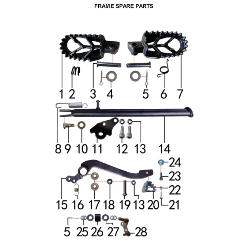 Rear Brake Limit Eccenter – 150DH & 230DH Gas Dirt Bike