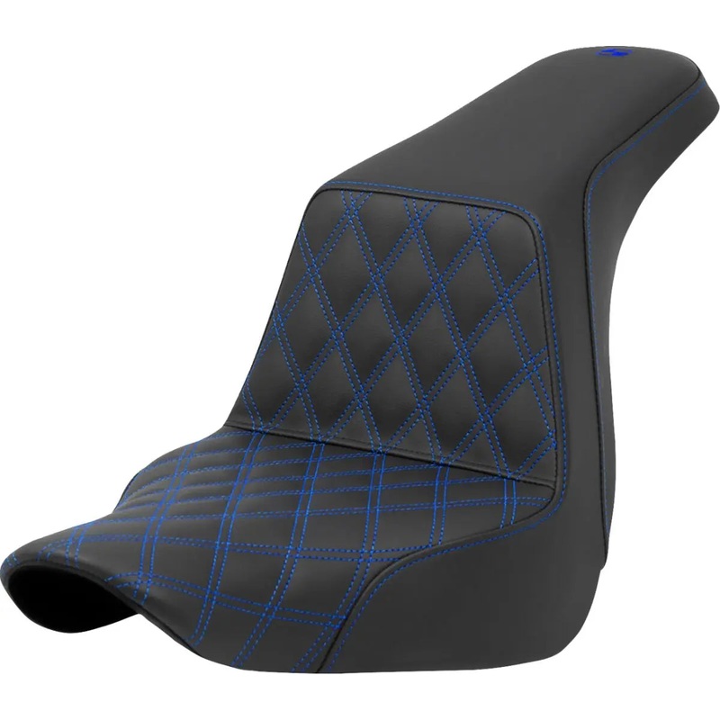 Saddlemen Lattice Stitch Step-Up Blue Stitching Seat Black / Blue